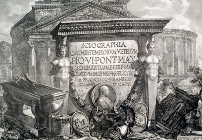 Plate LXXIII-IV Capriccio of Architectural Ruins and Antiquities, Illustration for Chapter Entitled 